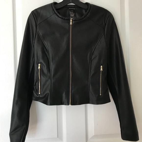 black jacket gold zipper